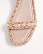 Valentino Rockstud Flatform Sandal In Calfskin 45Mm - Image 3